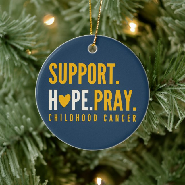 Ornamento De Cerâmica cancer de infância apoio esperança Ornament (Árvore)