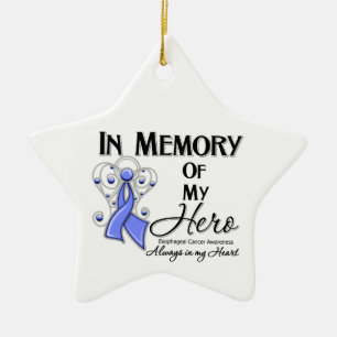 Ornamento De Cerâmica Cancer esofágico na memória de meu herói