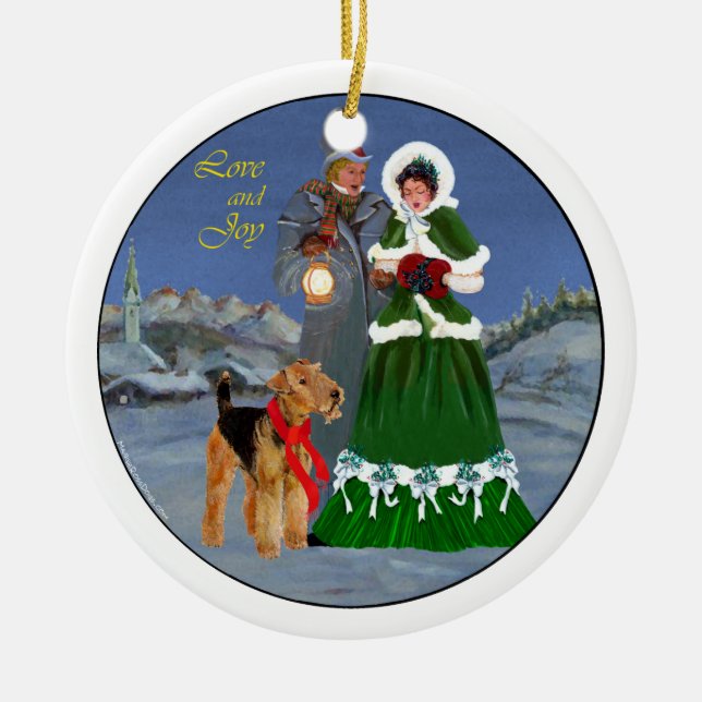 Ornamento De Cerâmica Canções de Natal (Frente)