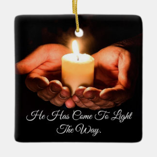 Ornamento De Cerâmica Candle Of Hope Ornament
