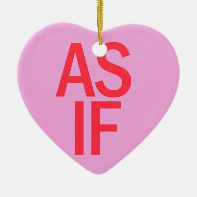 Ornamento De Cerâmica Candy Heart - AS IF (Frente)