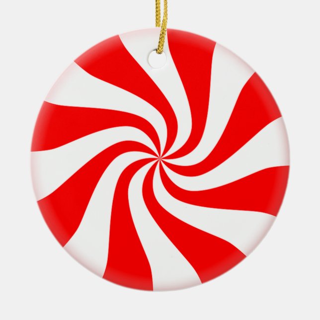 Ornamento De Cerâmica Candy Swirl (Frente)