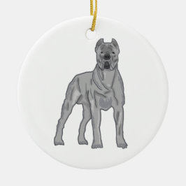 Ornamento De Cerâmica Cane Corso