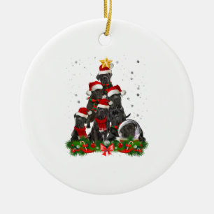 Ornamento De Cerâmica Cane Corso Cão de Natal Cachorro Cachorro Leve Pap