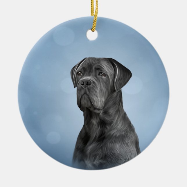 Ornamento De Cerâmica Cane Corso - Mastiff Italiano (Frente)