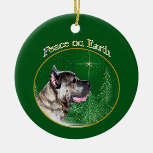Ornamento De Cerâmica Cane Corso Peace (Frente)