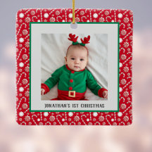 Canes de Pimenta Vermelha de 1 rua de Natal do beb