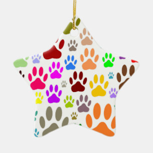 Ornamento De Cerâmica Canhão de Cães Imprime Por Toda Parte