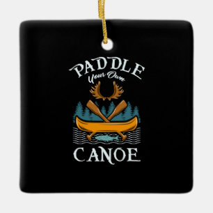 Ornamento De Cerâmica Canoagem - Remar a Sua Própria Canoa