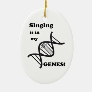 Ornamento De Cerâmica Cantando em meus Genes
