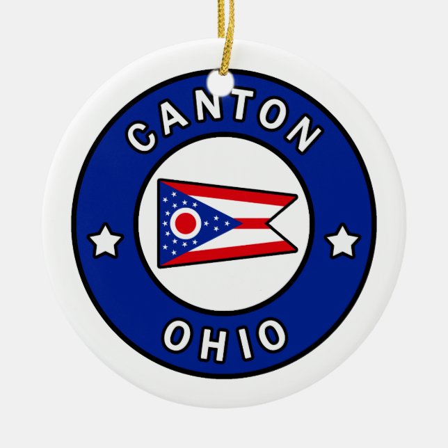Ornamento De Cerâmica Canton Ohio (Frente)
