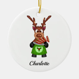 Ornamento De Cerâmica Cantora de Natal Festiva, Festiva, Custa Personali