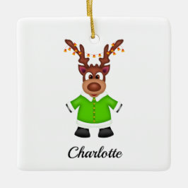 Ornamento De Cerâmica Cantora de Natal Festiva, Festiva, Custa Personali