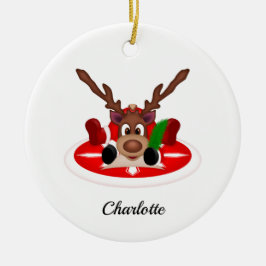 Ornamento De Cerâmica Cantora de Natal Festiva, Festiva, Custa Personali