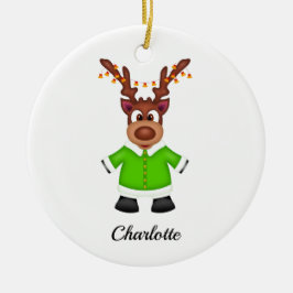 Ornamento De Cerâmica Cantora de Natal Festiva, Festiva, Custa Personali