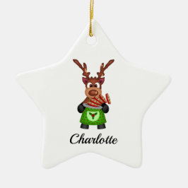 Ornamento De Cerâmica Cantora de Natal Festiva, Festiva, Custa Personali