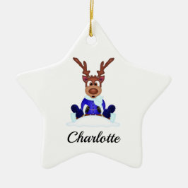 Ornamento De Cerâmica Cantora de Natal Festiva, Festiva, Custa Personali