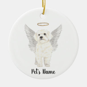 Ornamento De Cerâmica Cão Bichon Havanês Maltês Simpatia Memorial