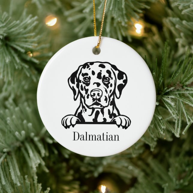 Ornamento De Cerâmica Cão Dalmático (Árvore)