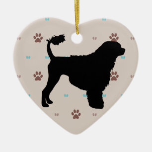 Ornamento De Cerâmica Cão de água português