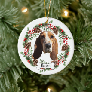 Ornamento De Cerâmica Cão de Basset Hound