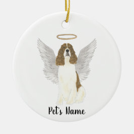 Ornamento De Cerâmica Cão de Caça Springer Spaniel Inglês Fígado Vermelh