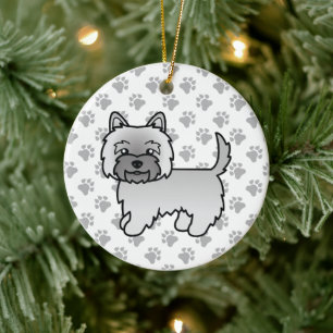 Ornamento De Cerâmica Cão de Cartoons de Cairn Terrier Cute
