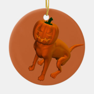 Ornamento De Cerâmica Cão de Halloween