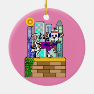 Ornamento De Cerâmica Cão de pimentão frio da skyline