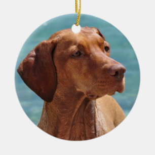 Ornamento De Cerâmica Cão de Vizsla do Magiar