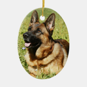 Ornamento De Cerâmica Cão german shepherd