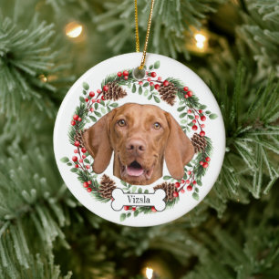 Ornamento De Cerâmica cão vizsla