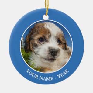 Ornamento De Cerâmica Cãozinho giro (Shitzu)