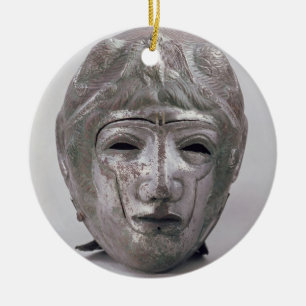 Ornamento De Cerâmica Capacete com a decoração de Eagle, romana (prata