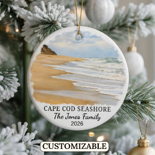 Ornamento De Cerâmica Cape Cod Nacional personalizado, Massachusetts