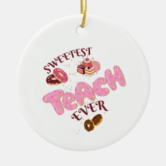 Ornamento De Cerâmica Capinha de Telefone Professora Donuts Fofa