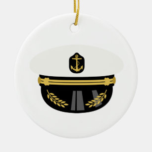 Ornamento De Cerâmica Capitão do mar Hat