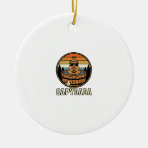 Ornamento De Cerâmica Capydada Capivara Pai Retro Banheira de Hidromassa
