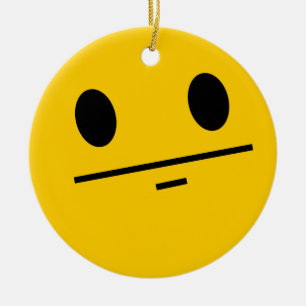 Ornamento De Cerâmica Cara da cara de póquer