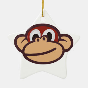 Ornamento De Cerâmica Cara do macaco