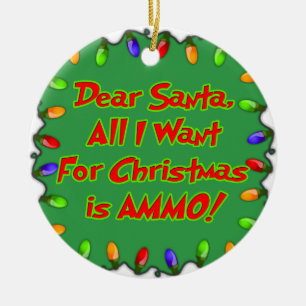 Ornamento De Cerâmica cara letra do desejo do Natal da munição do papa