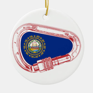 Ornamento De Cerâmica Carabineiro de Nova Hampshire Flag