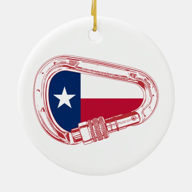 Ornamento De Cerâmica Carabineiro de trepagem do Texas Flag (Traseira)