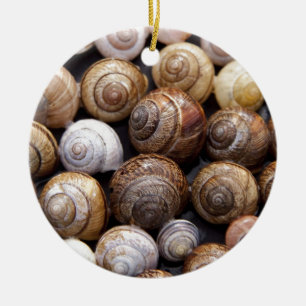 Ornamento De Cerâmica Caracóis