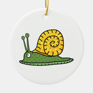 Ornamento De Cerâmica Caracol