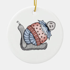 Ornamento De Cerâmica Caracol festivo