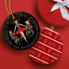 Ornamento De Cerâmica Caracteres de Natal do Balé Fa La Nutcracker