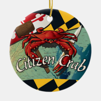 Ornamento De Cerâmica Caranguejo azul do cidadão de Maryland