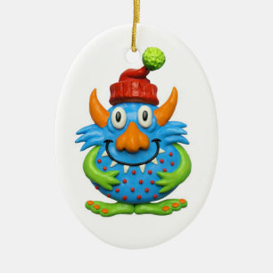 Ornamento De Cerâmica Caráter manchado doce m de ChristmasMonster do