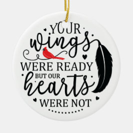 Ornamento De Cerâmica Cardeal de Natal 1 Personalizado